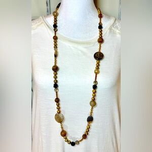 NWT Alexander Kalifano Pearl & Natural Gemstone Necklace